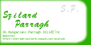 szilard parragh business card